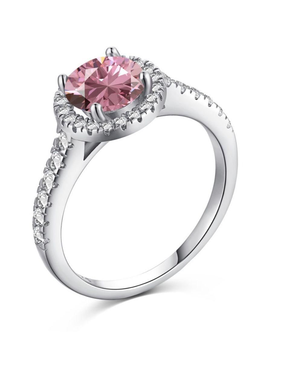 Anillo de compromiso de plata P 925 Lunaria zirconia 2