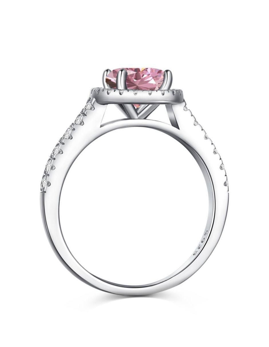 Anillo de compromiso de plata P 925 Lunaria zirconia 3