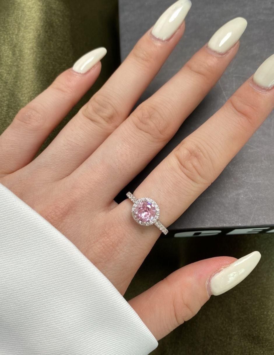 Anillo de compromiso de plata P 925 Lunaria zirconia 5