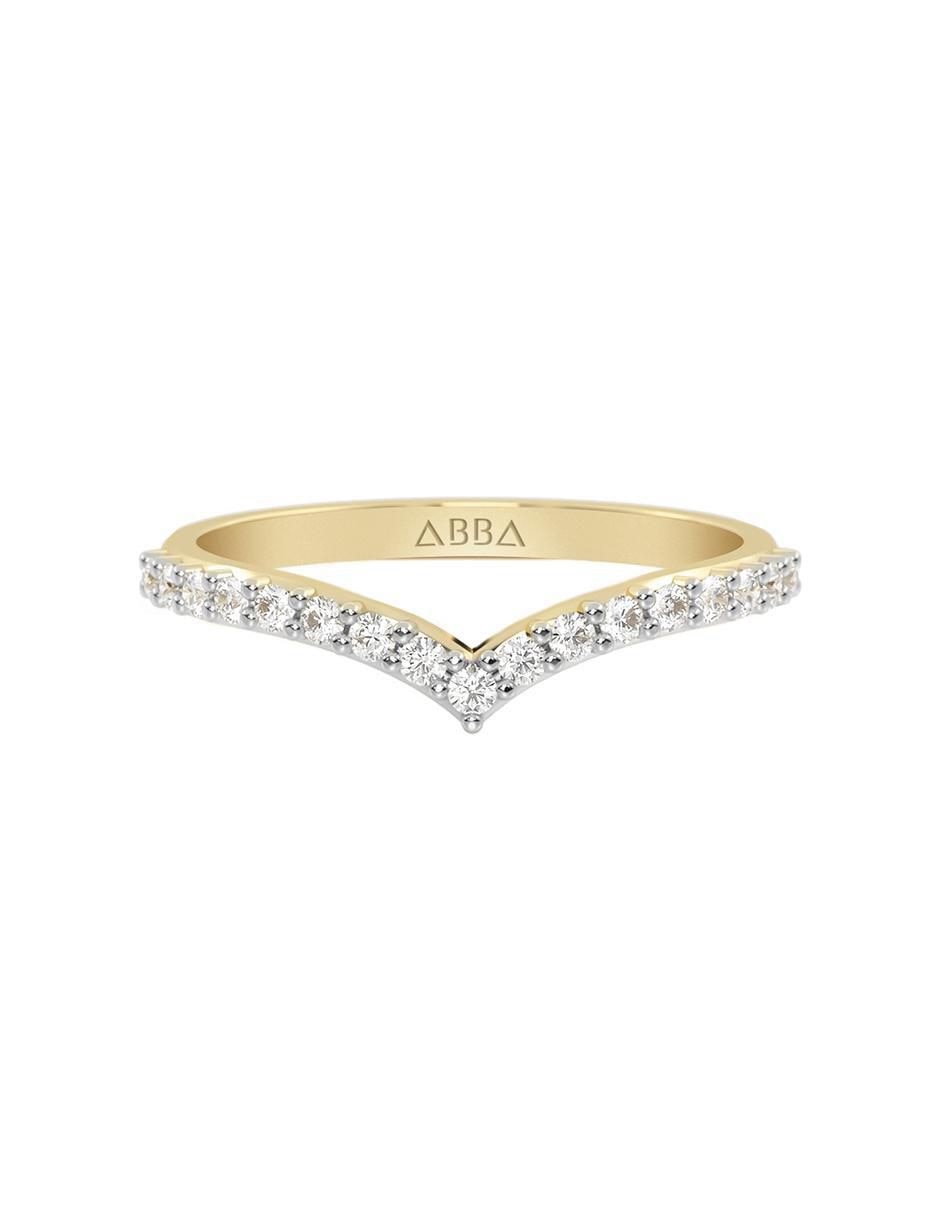 Anillo de oro zirconia brillante