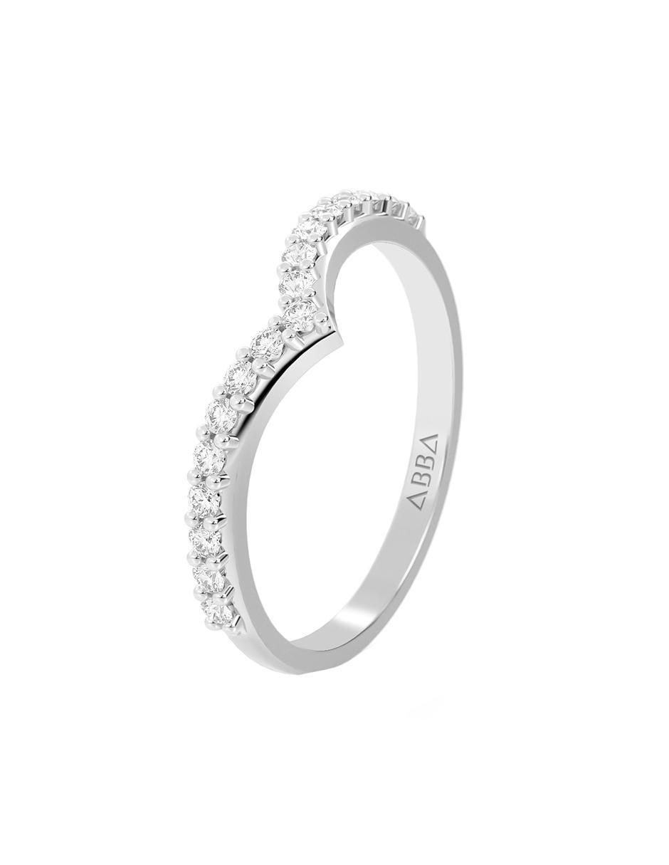 Anillo de oro zirconia brillante 2