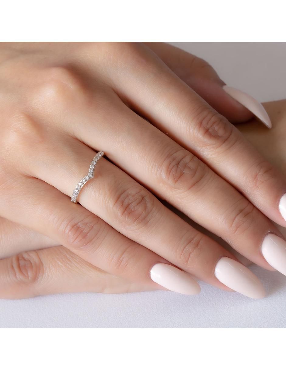 Anillo de oro zirconia brillante 4