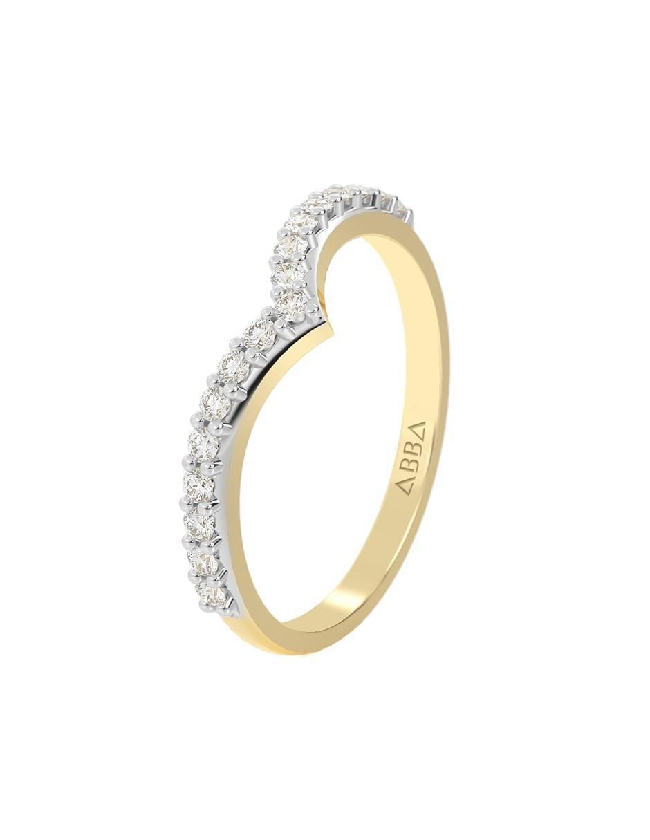 Anillo Abba Joyas de oro zirconia brillante