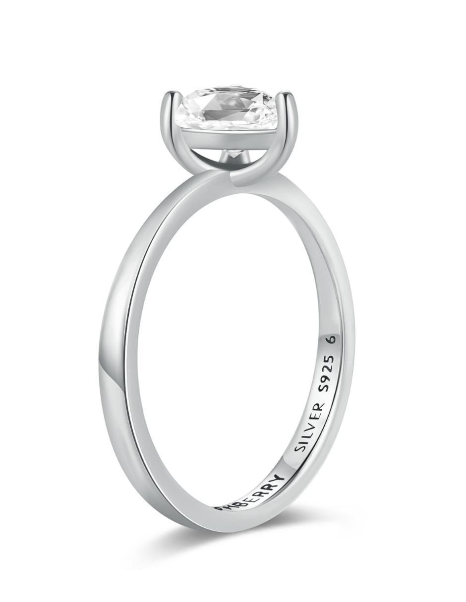 Anillo de corazón P 925 de plata zirconia cúbica brillante 3