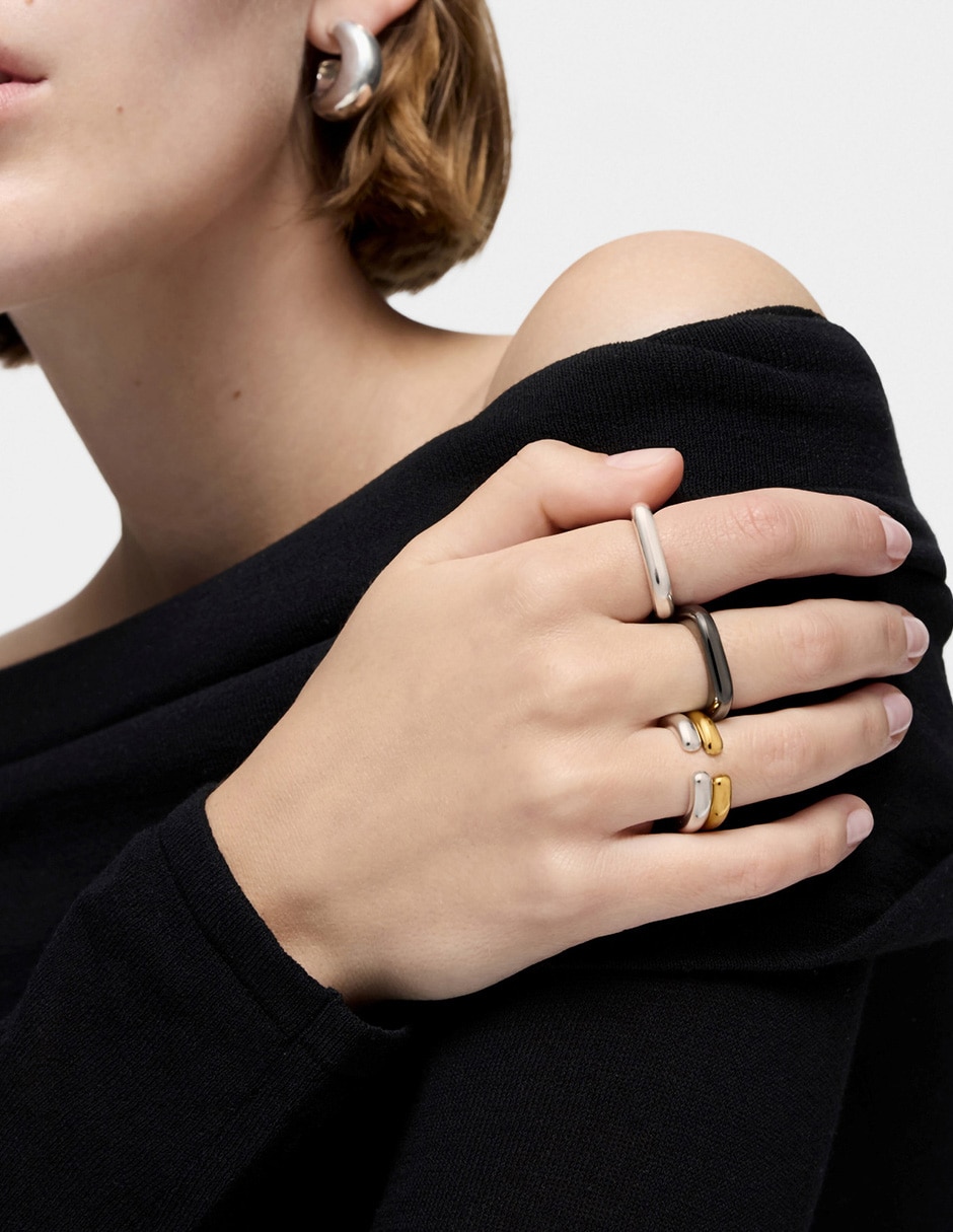 Anillo Line P 925 de plata brillante 5