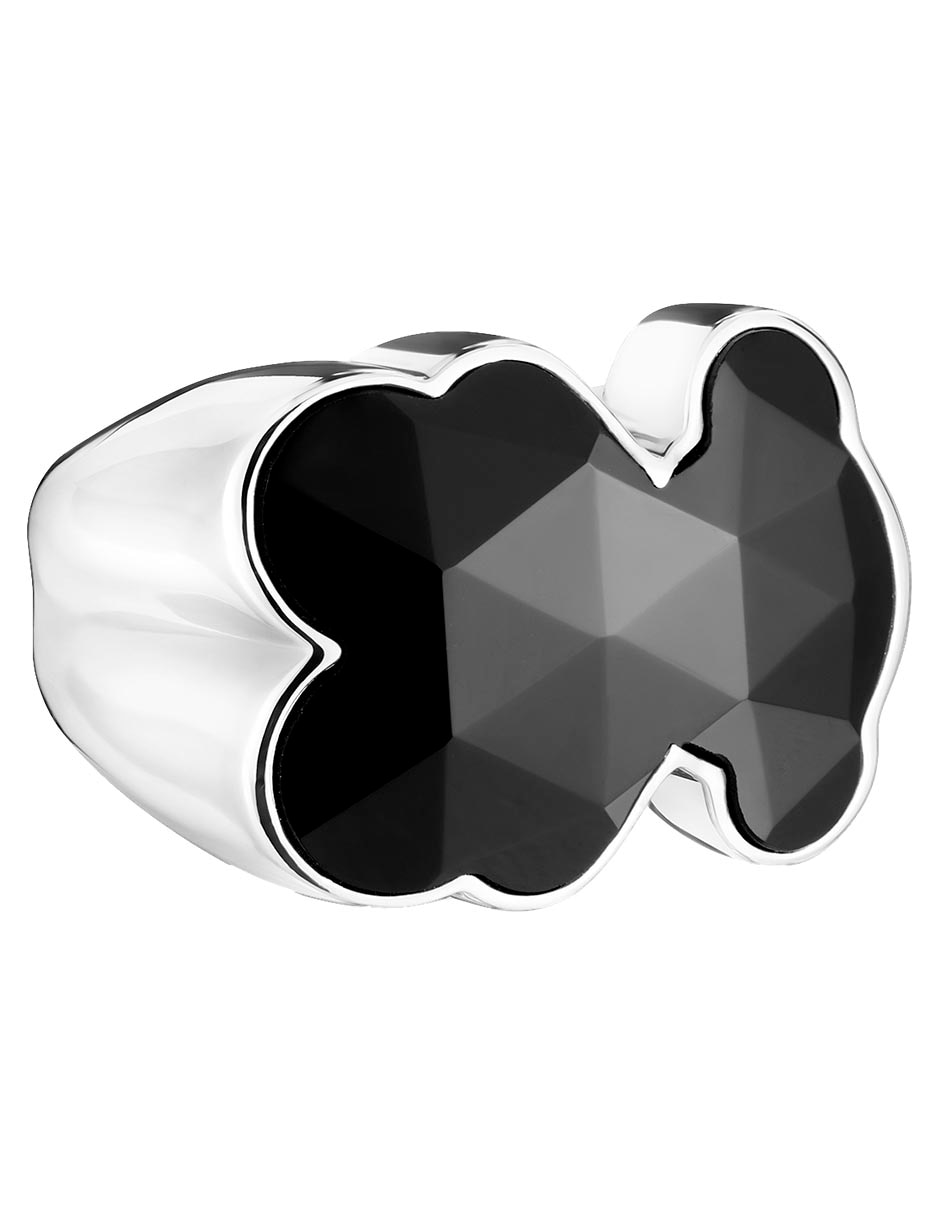 Anillo con gema de oso Icon Color P 925 de plata ónix brillante