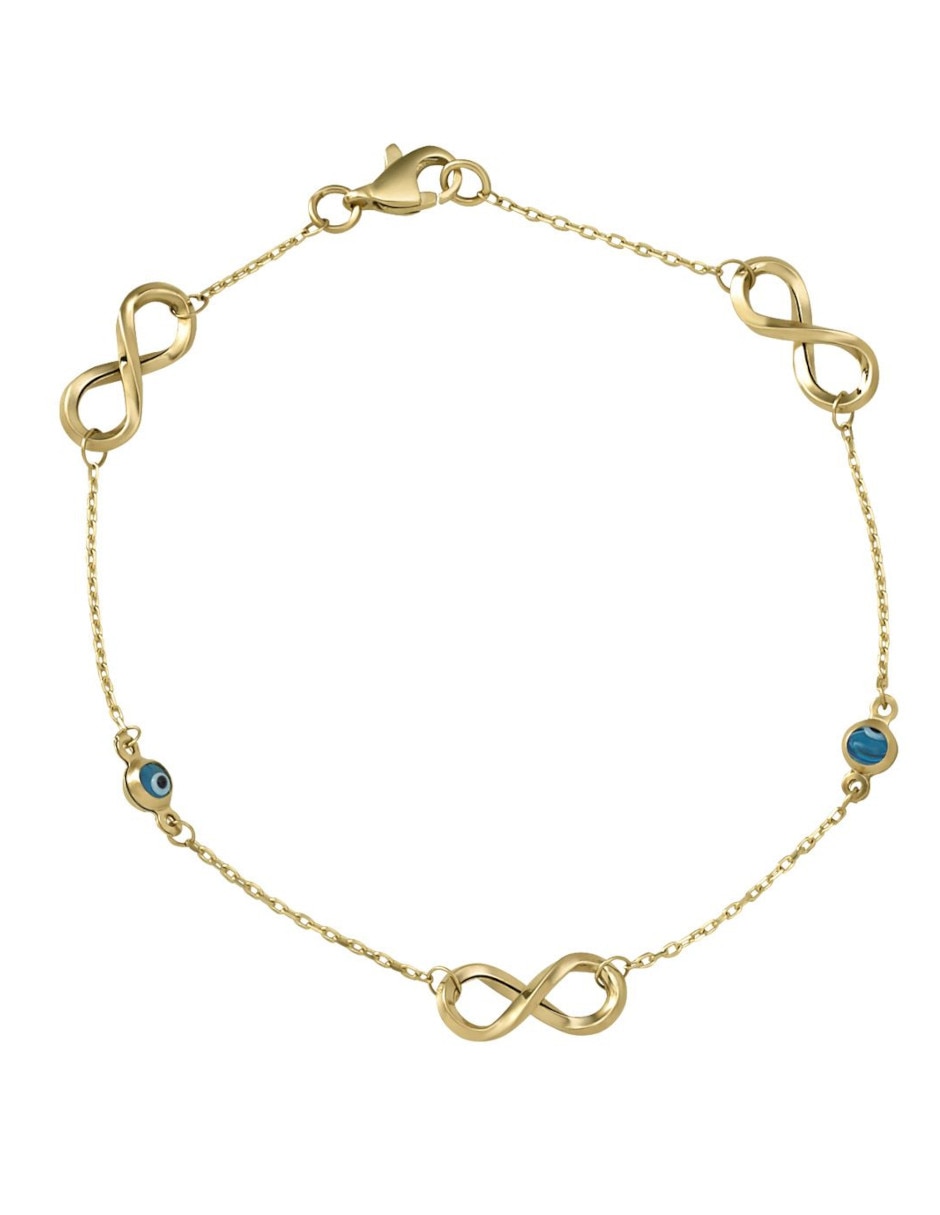 Pulsera de oro 14 K con acabado brillante Pulsera de oro 14 K con acabado brillante