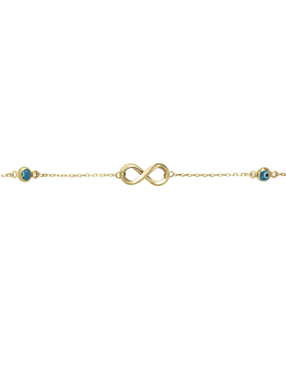 Pulsera de oro 14 K con acabado brillante 3