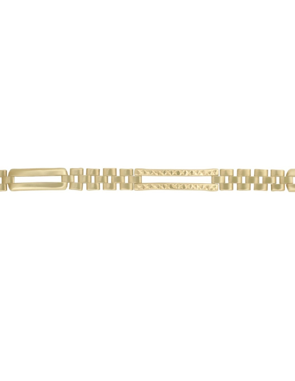 Pulsera de oro 14 K con acabado liso 3