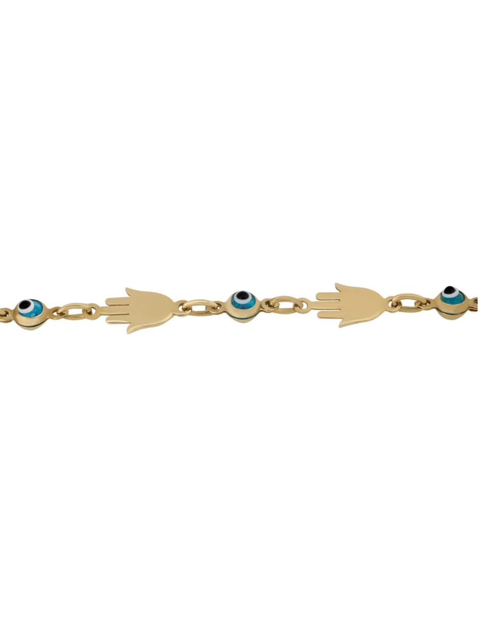 Pulsera de oro 14 K con acabado brillante 3