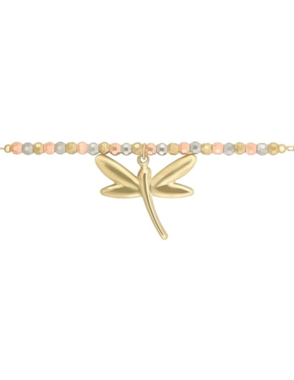 Pulsera de oro florentino 14 K con acabado brillante 4