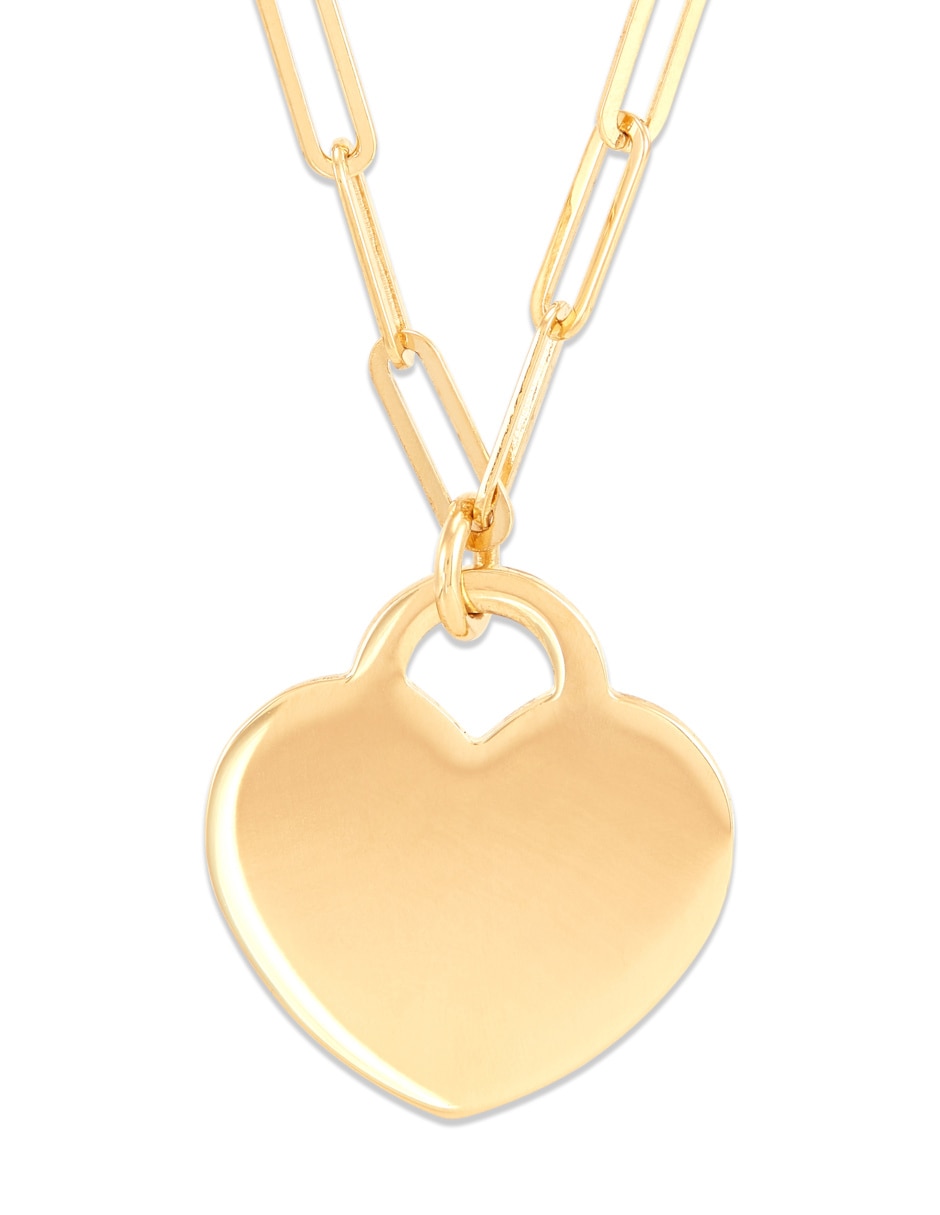 Collar de corazón de oro 14 K