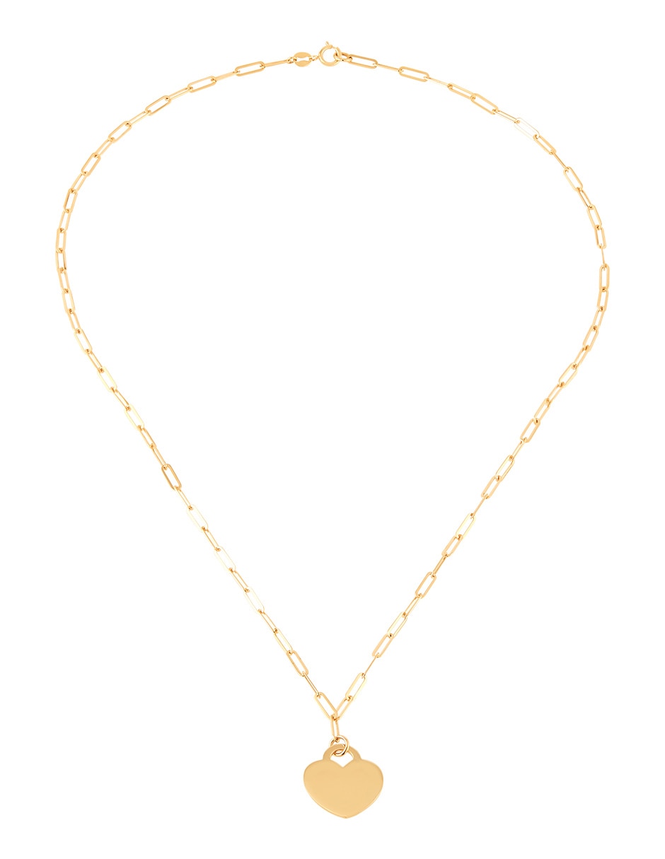 Collar de corazón de oro 14 K 2