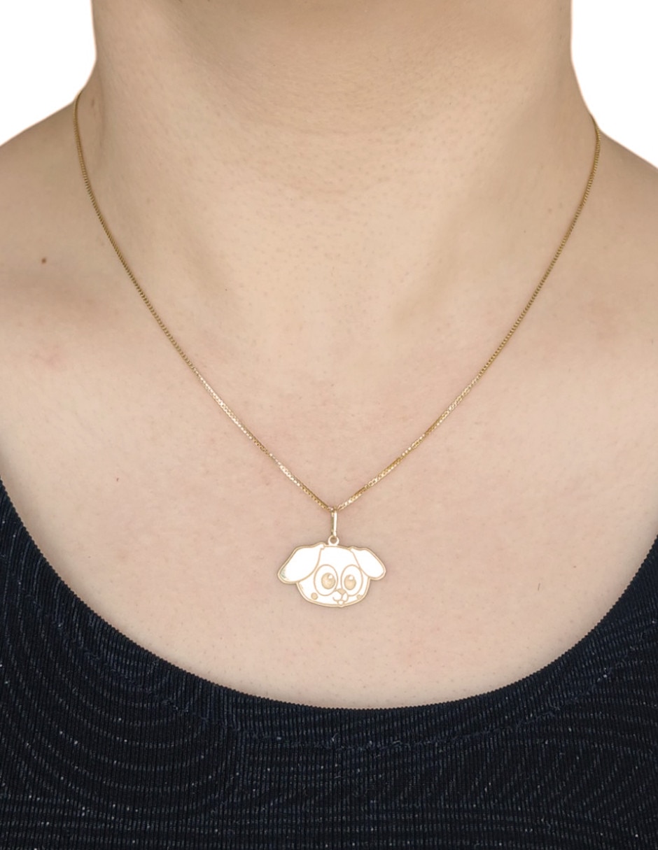 Dije de perro distroller de oro amarillo 14 K 2