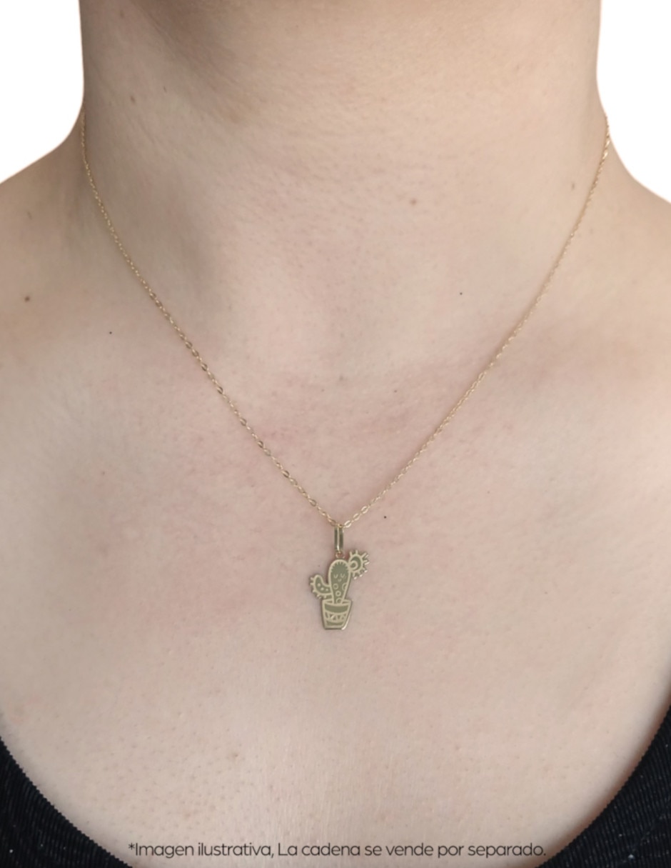 Dije de cactus distroller de oro amarillo 14 K 2