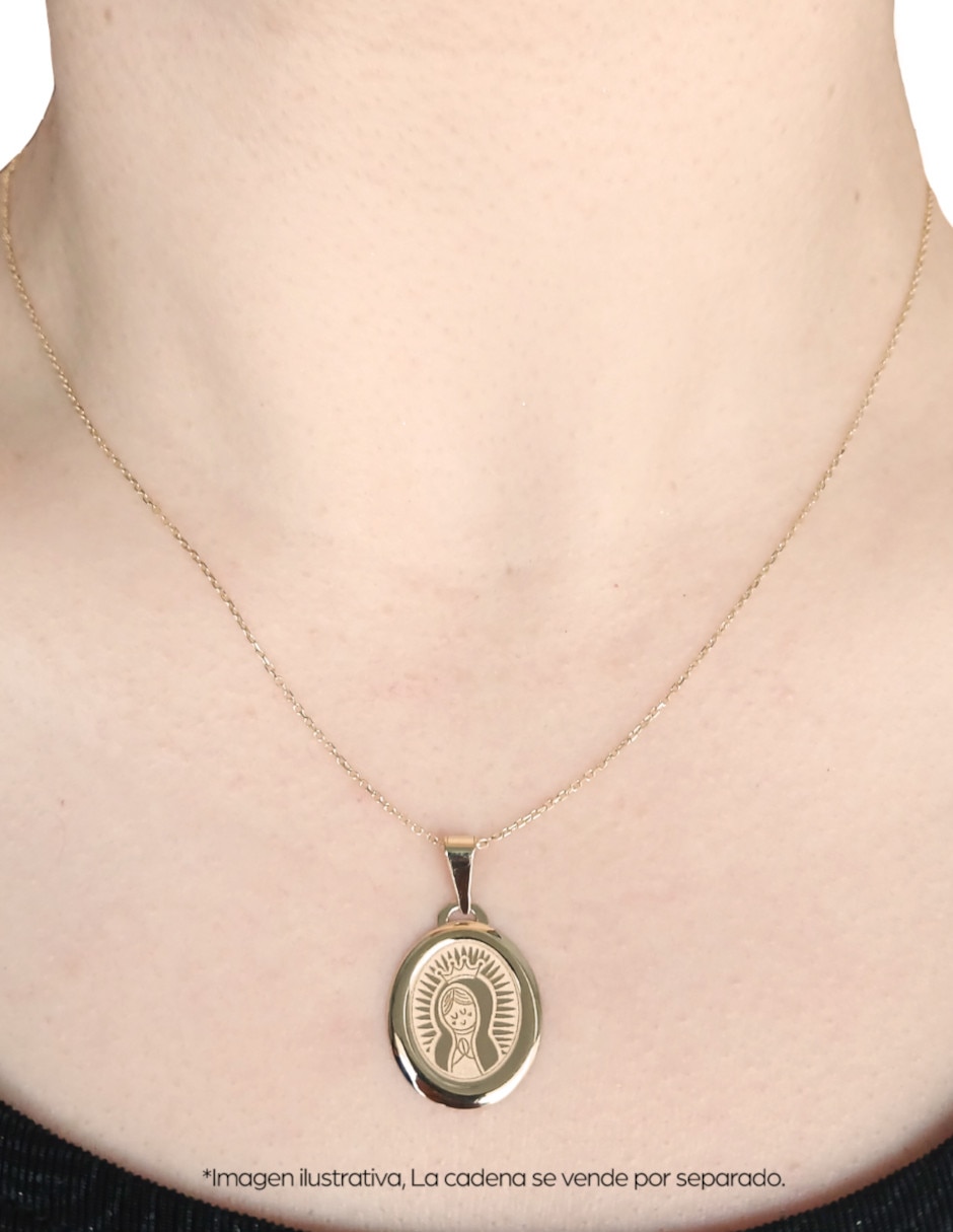 Medalla de virgen de guadalupe distroller de oro amarillo 14 K 2
