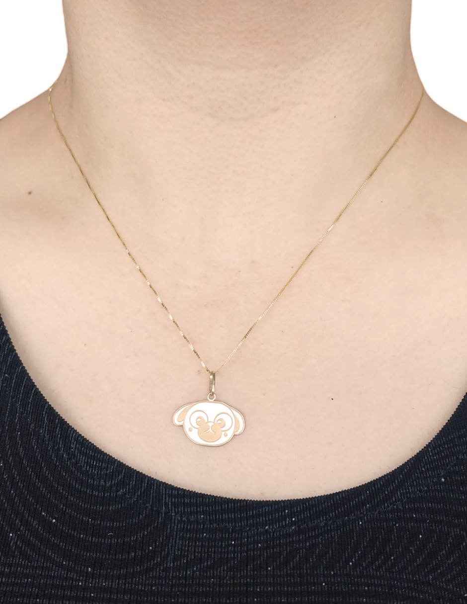 Dije de perro distroller de oro amarillo 14 K 2