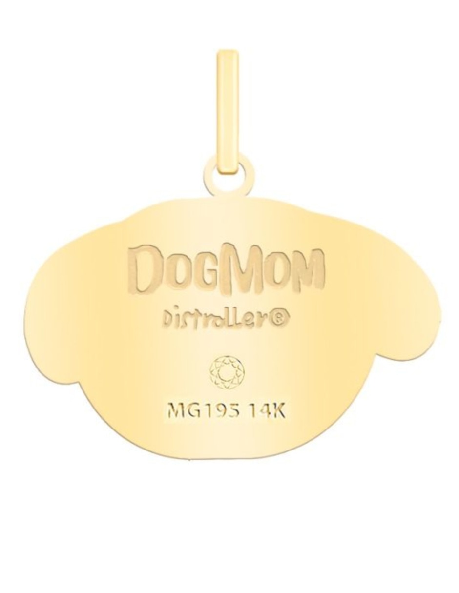 Dije de perro distroller de oro amarillo 14 K 3