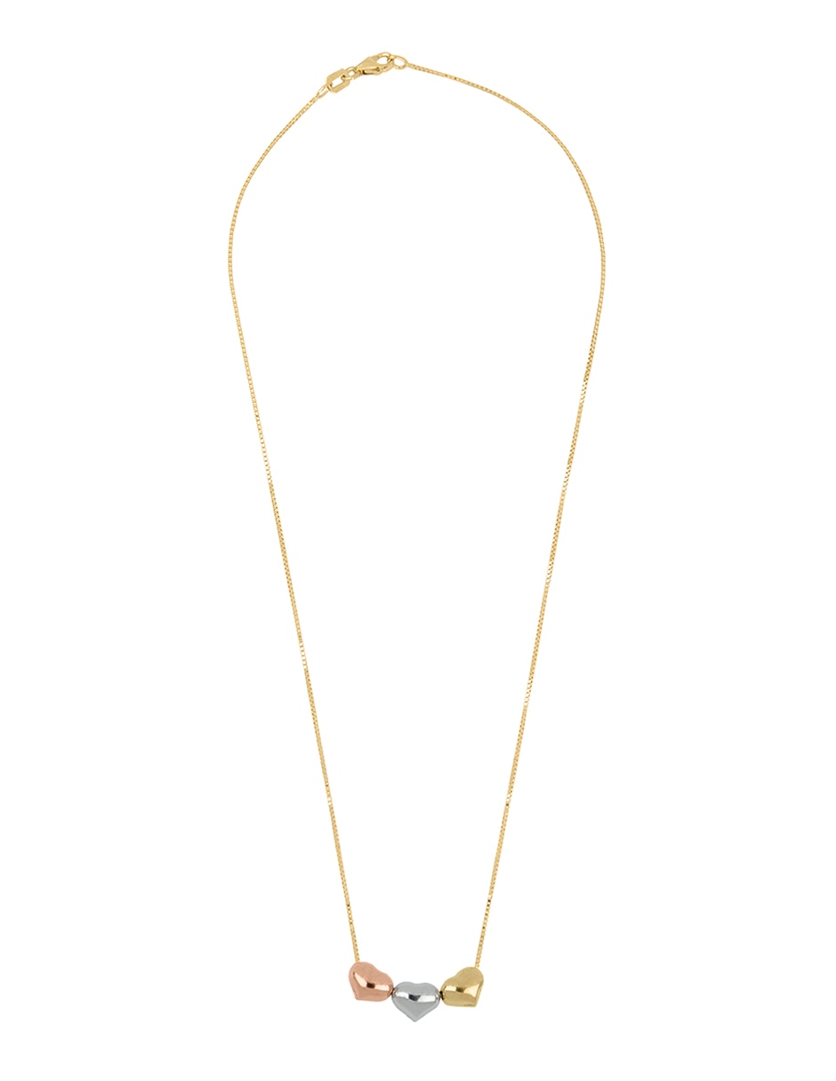 Gargantilla de corazón de oro florentino 14 K 2
