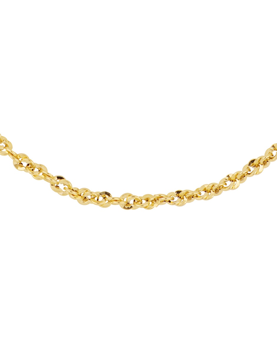Pulsera de oro amarillo 14 k con acabado pulido 2