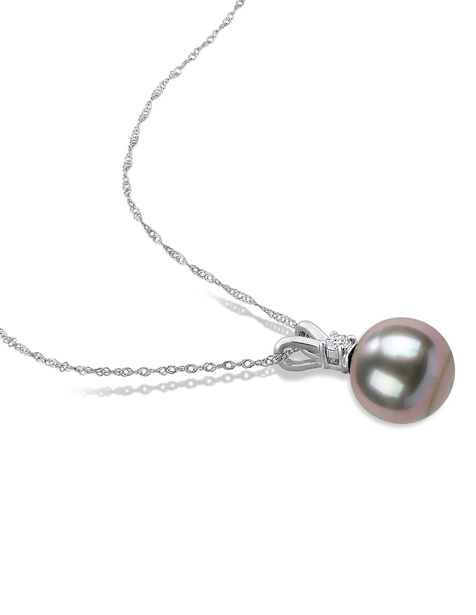Collar de oro blanco 14 K 2