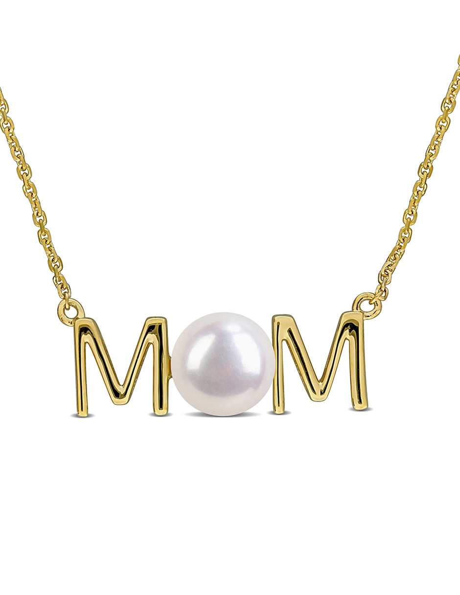 Collar Mom de oro amarillo 14 K