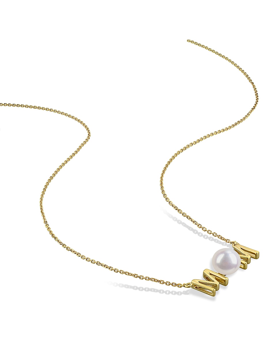 Collar Mom de oro amarillo 14 K 2