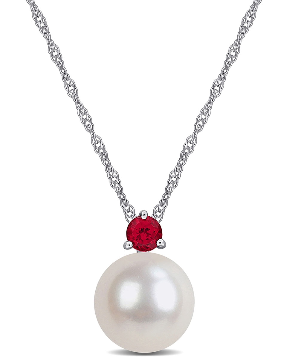 Collar de oro blanco 14 K