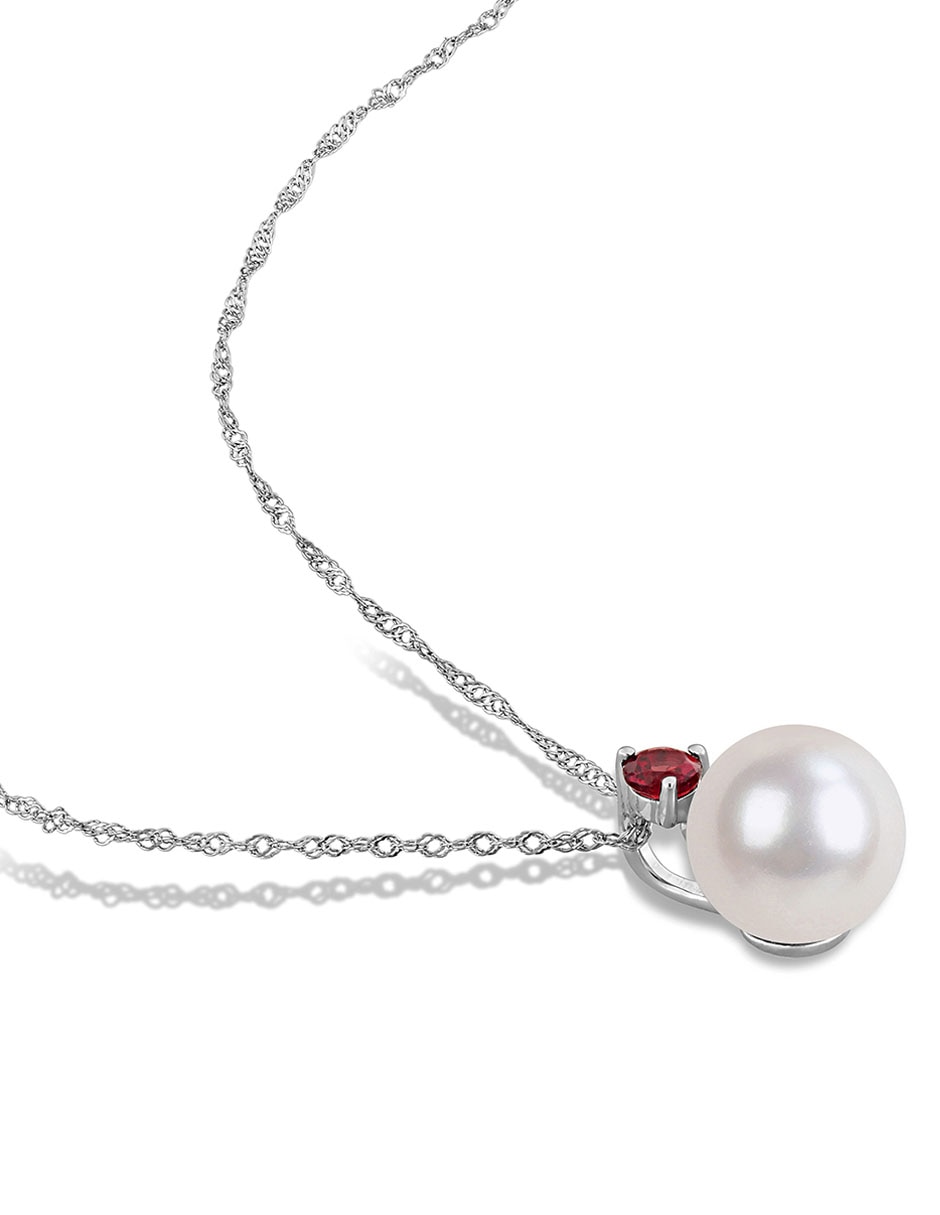 Collar de oro blanco 14 K 2