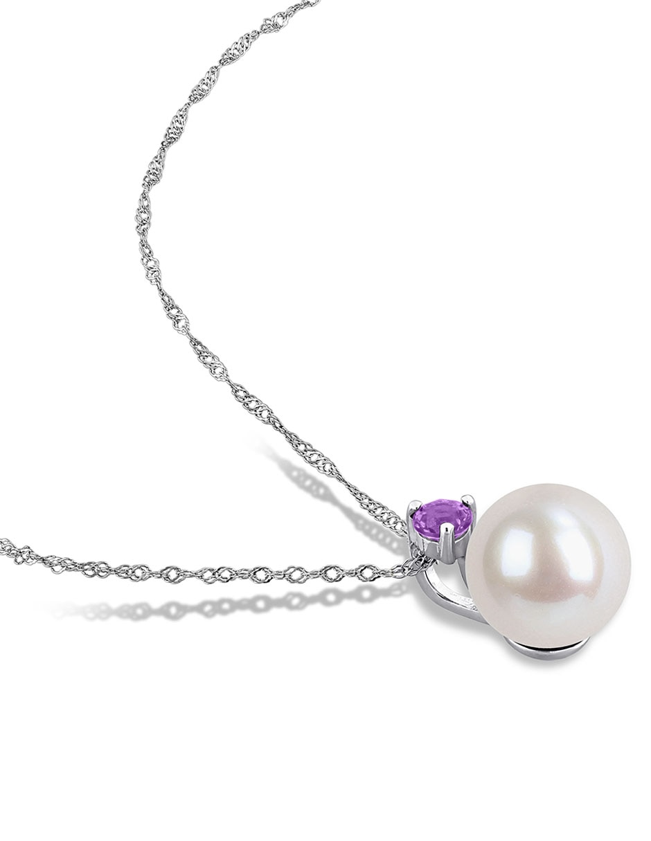 Collar de oro blanco 14 K 2