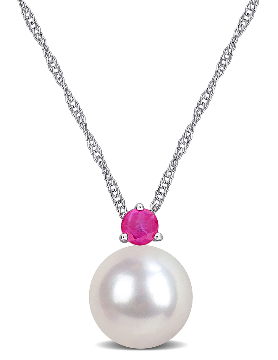 Collar de oro blanco 14 K