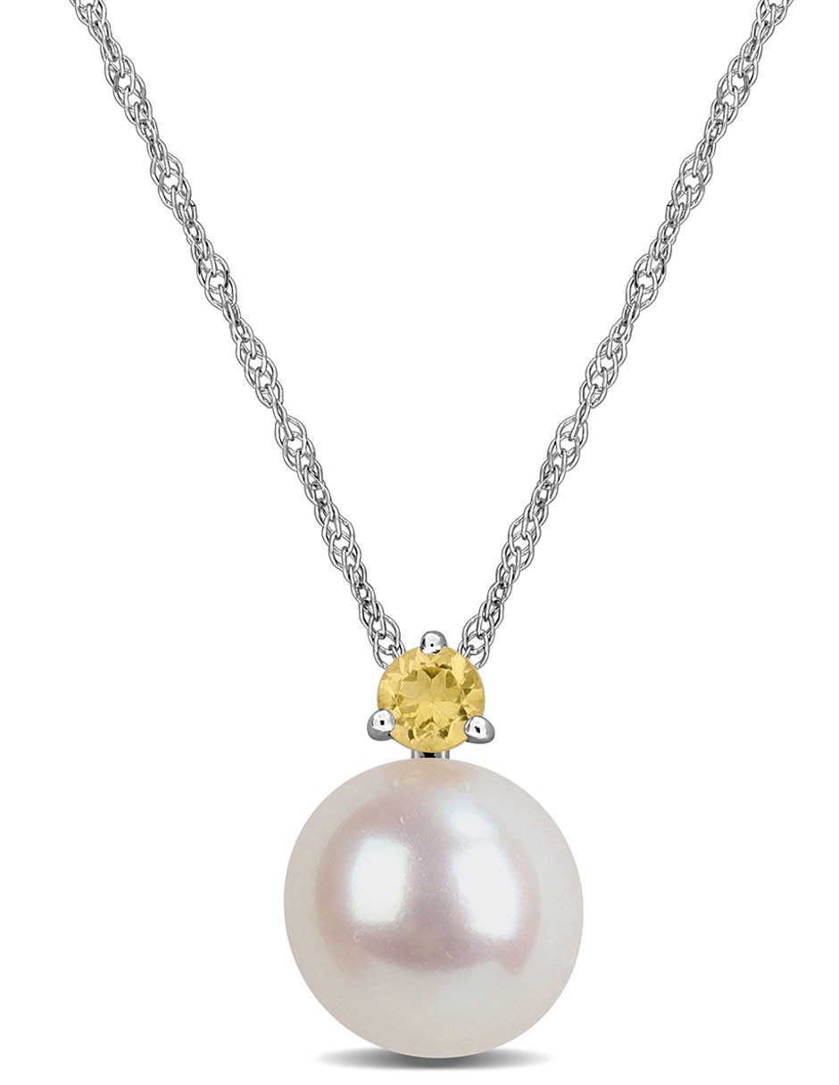 Collar de oro blanco 14 K Collar de oro blanco 14 K