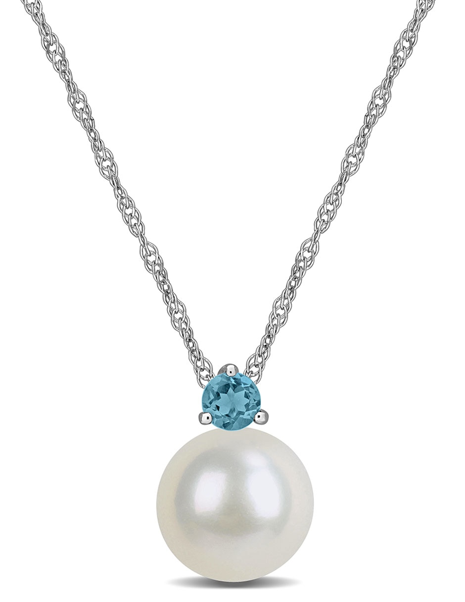 Collar de oro blanco 14 K