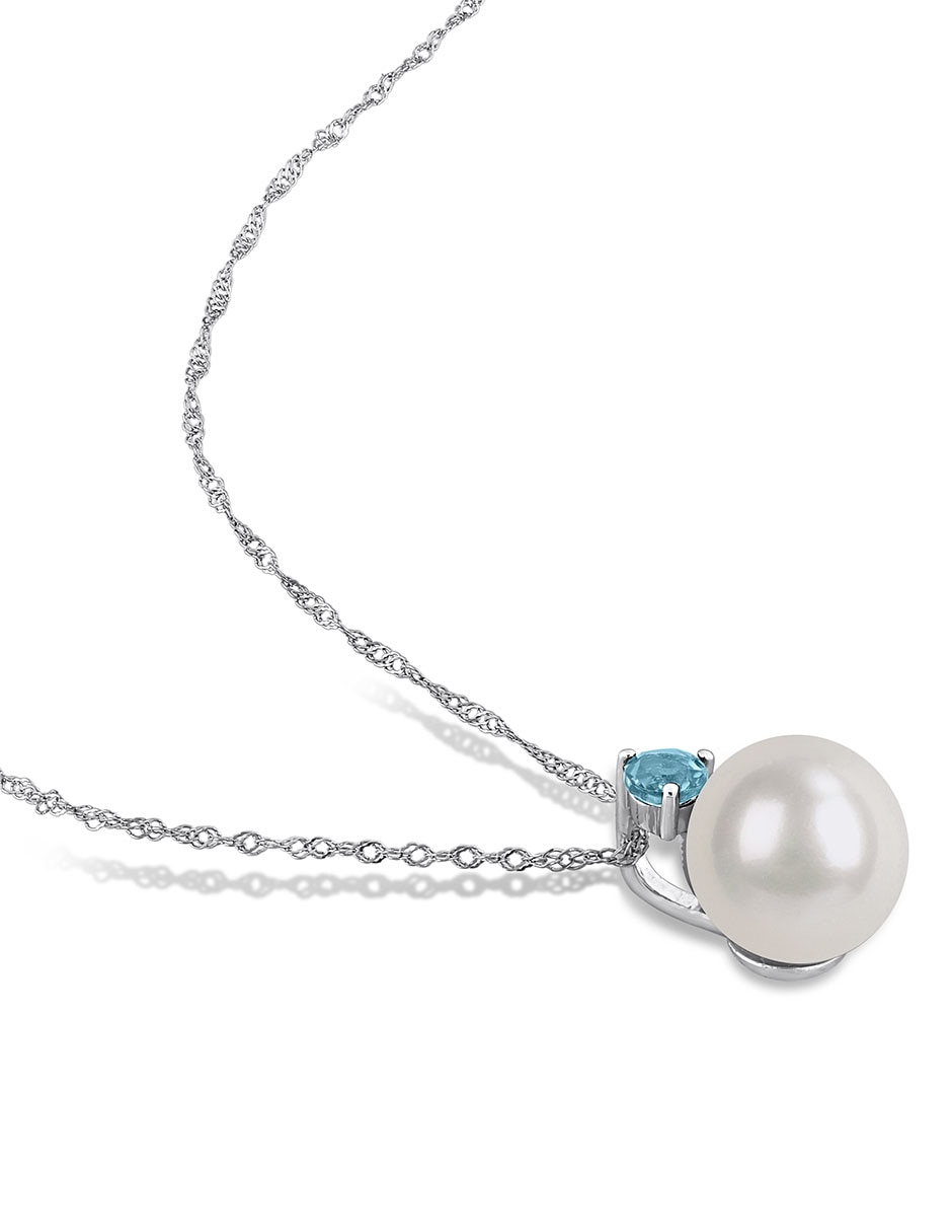 Collar de oro blanco 14 K 2