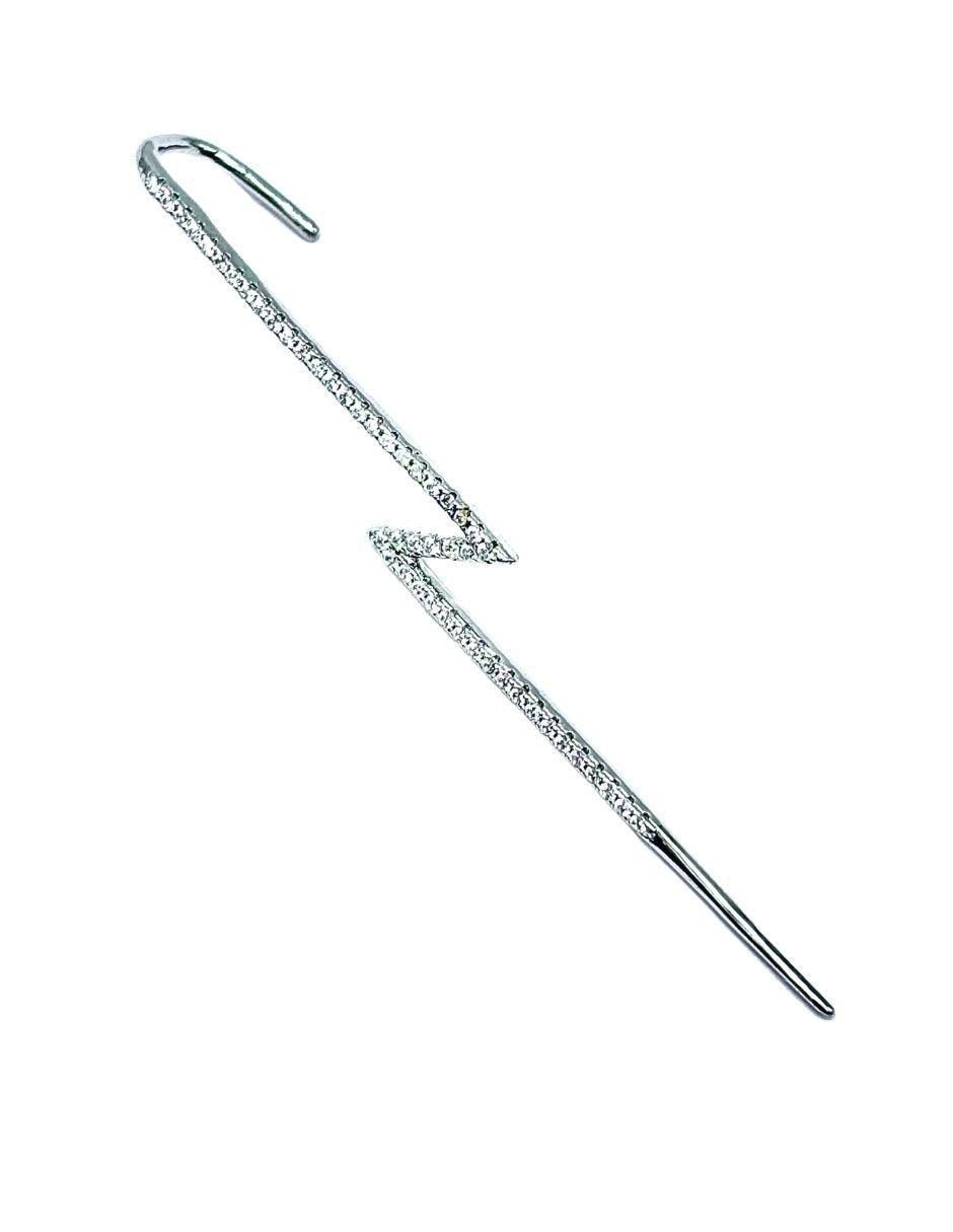 Piercing de rayo de plata P 925 con acabado pavé zirconia Piercing de rayo de plata P 925 con acabado pavé zirconia