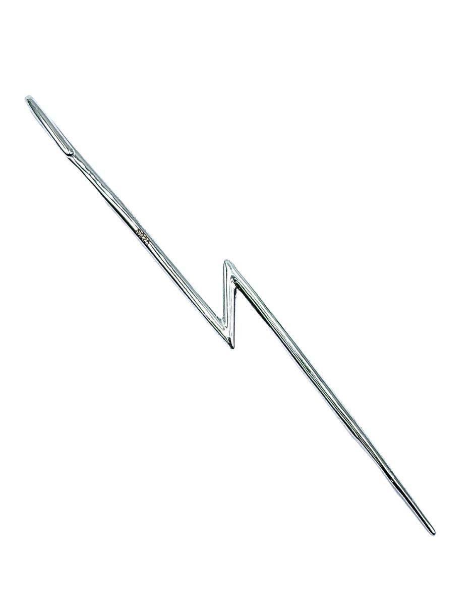 Piercing de rayo de plata P 925 con acabado pavé zirconia 2