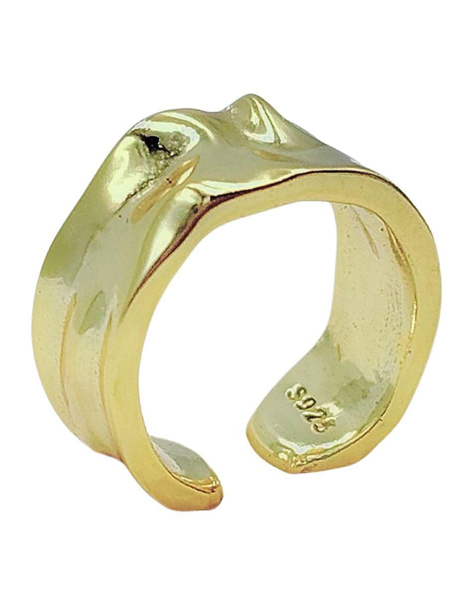 Aretes circulares de plata P 925 con acabado baño de oro