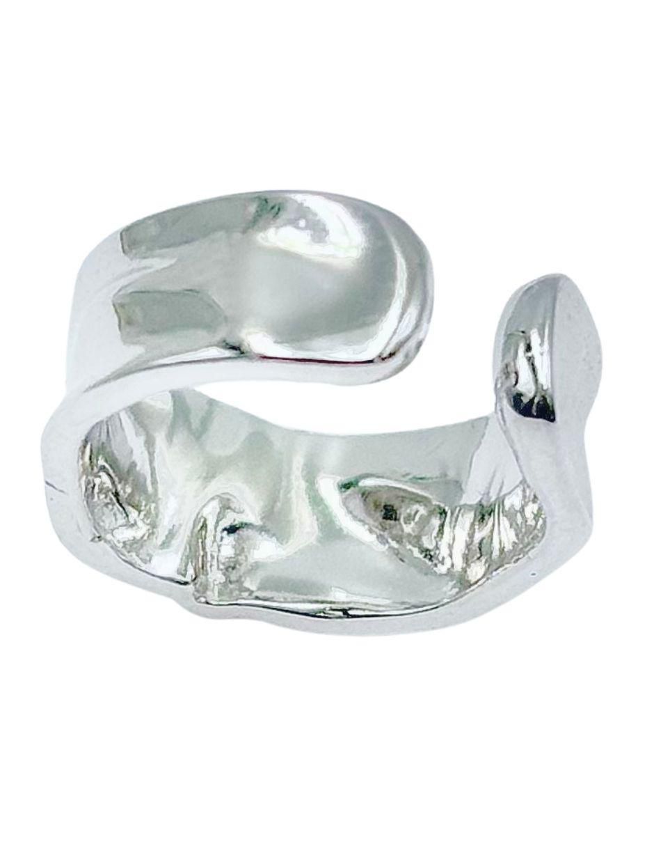 Aretes circulares de plata P 925 con acabado brillante 2