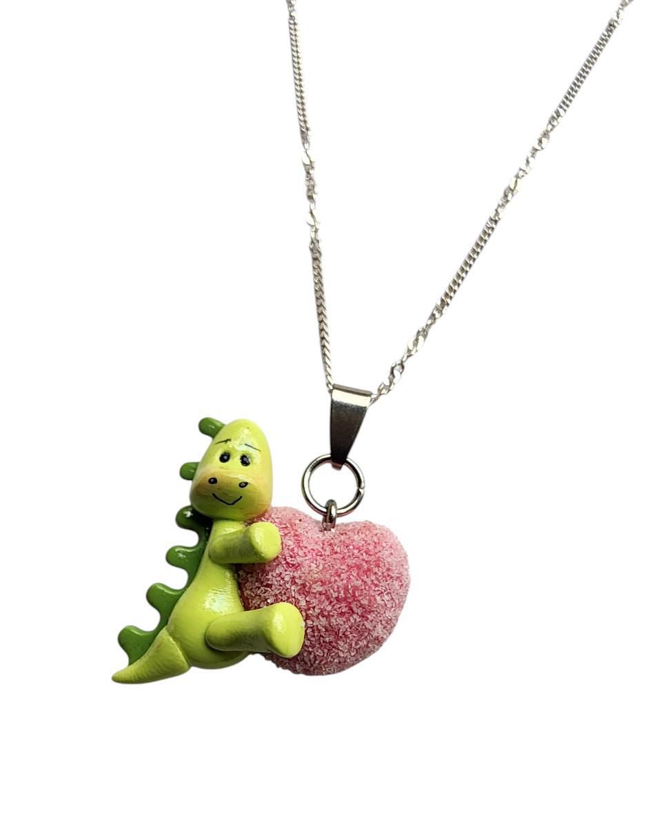 Collar con dije de corazón de plata P 925 3