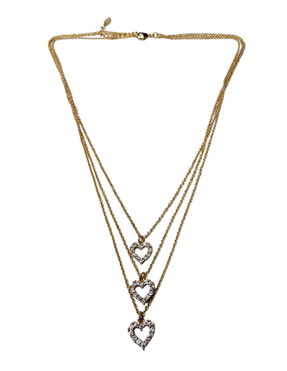 Collar de corazón Amor de oro laminado 14 K 2