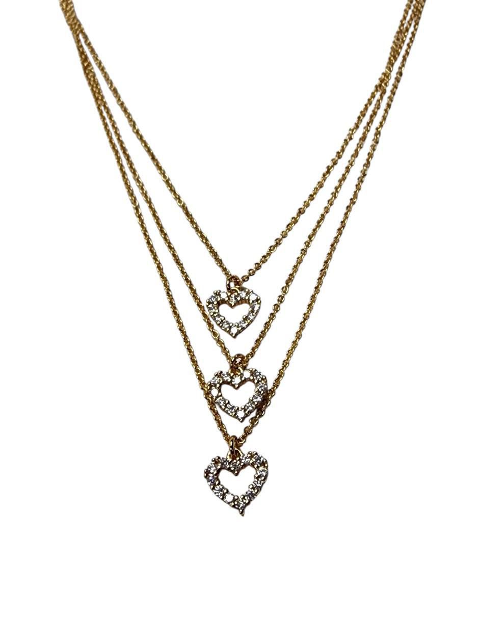Collar de corazón Amor de oro laminado 14 K 5