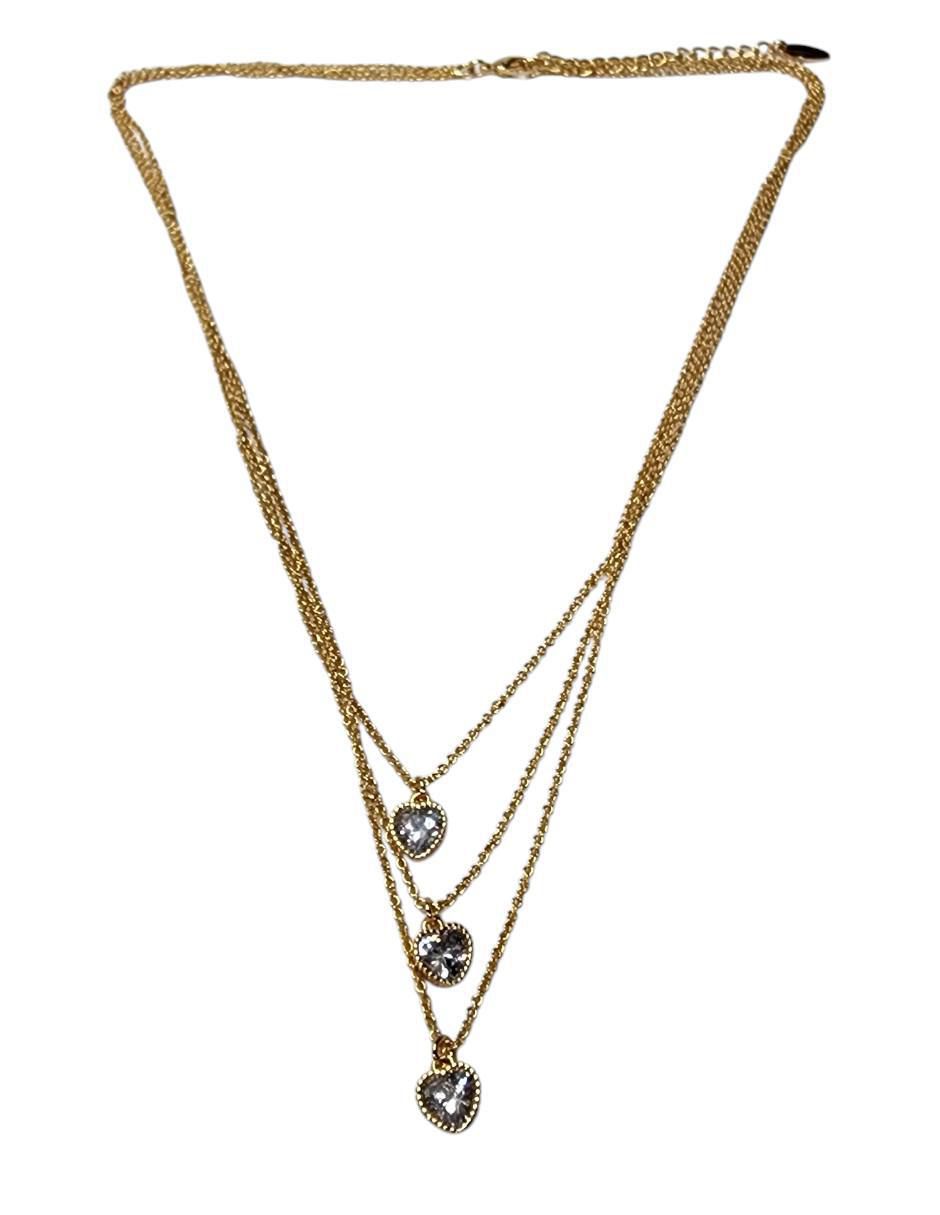 Collar de corazón Amor de oro laminado 14 K 2