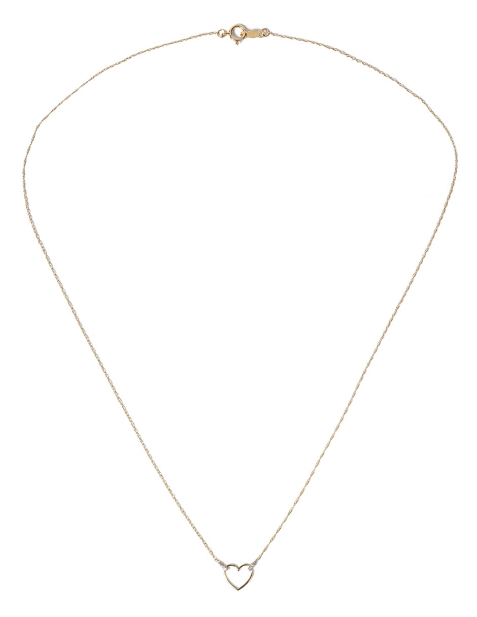 Collar de corazón de oro 14 K 2