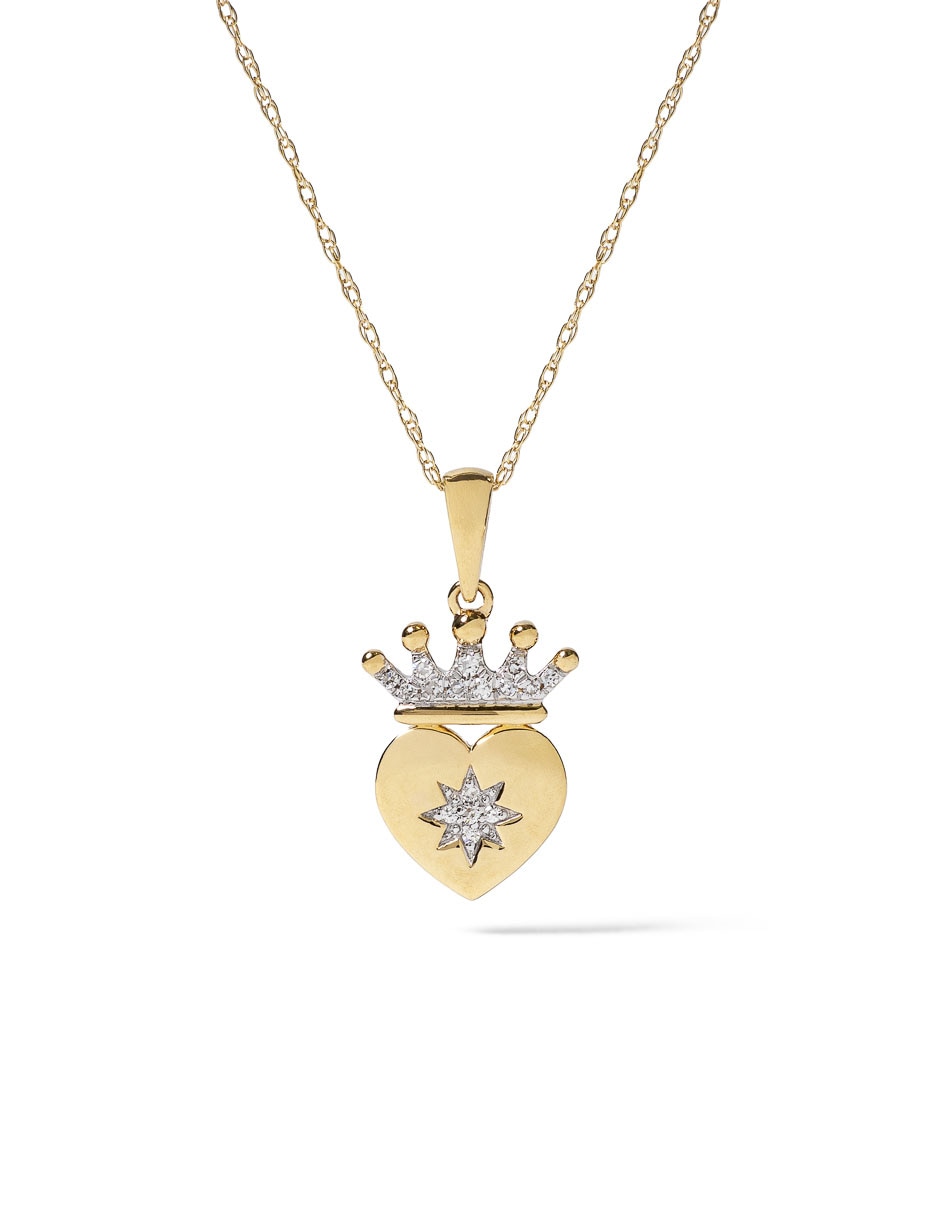 Collar de corazón de oro 14 K