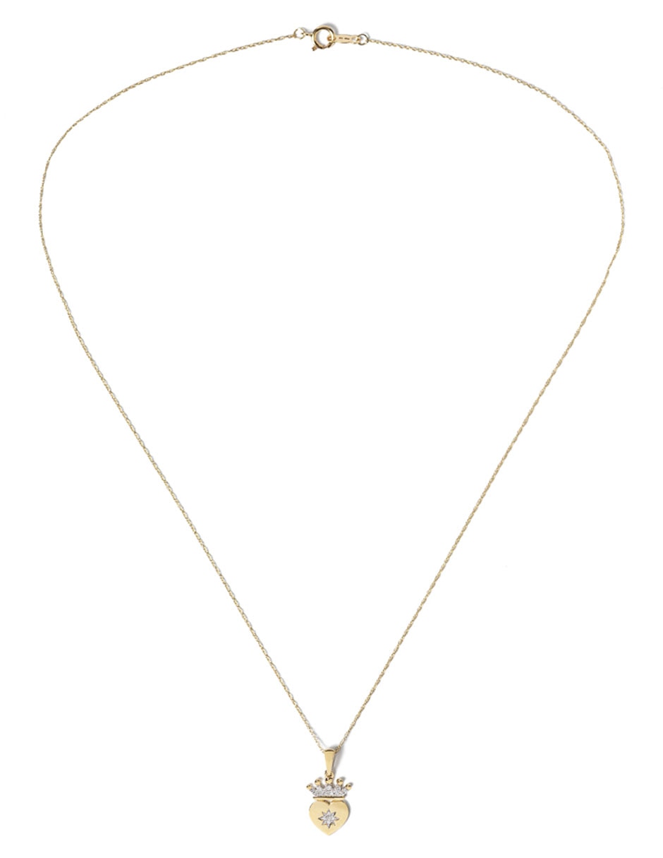 Collar de corazón de oro 14 K 2