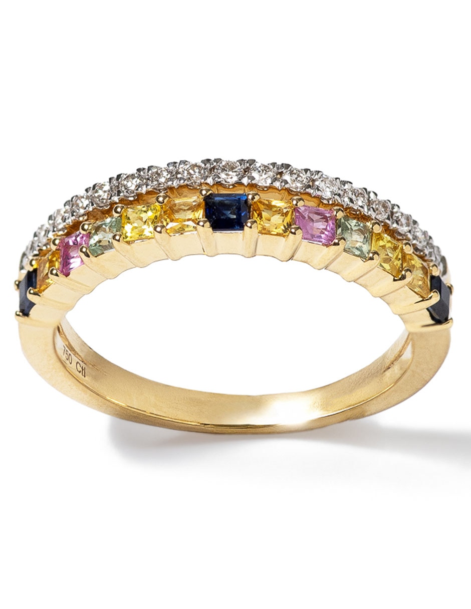 Anillo de compromiso de oro 14 k diamante 3