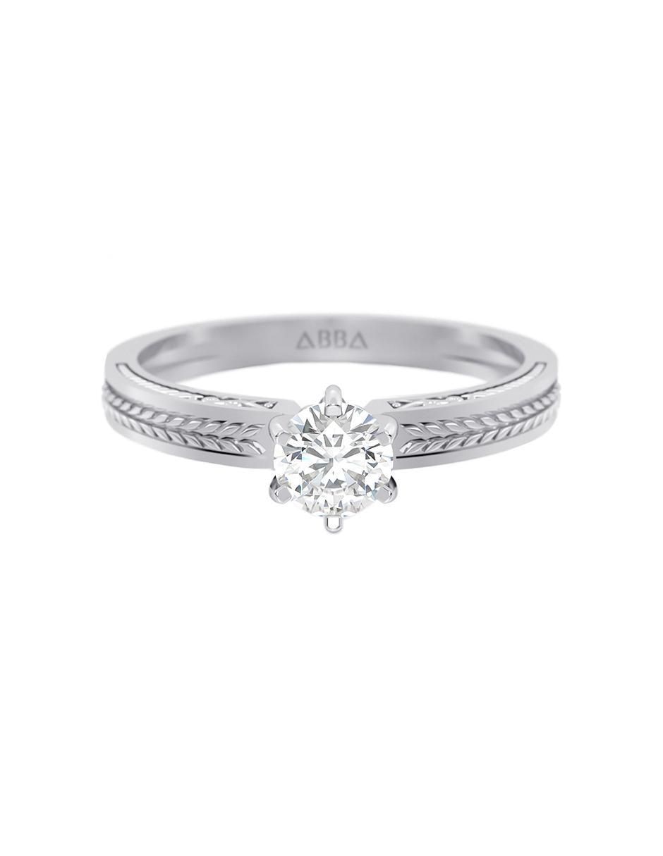 Anillo de compromiso de oro 14 K zirconia Anillo de compromiso de oro 14 K zirconia