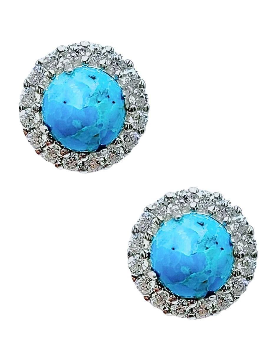 Aretes redondos de plata P 925 con acabado pavé zirconia