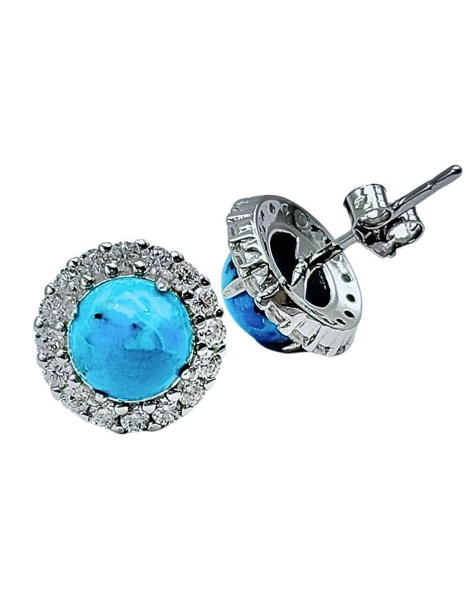 Aretes redondos de plata P 925 con acabado pavé zirconia 2