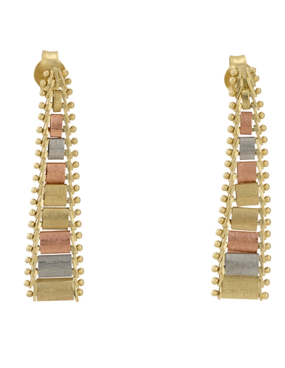 Aretes de eslabones de oro florentino 1